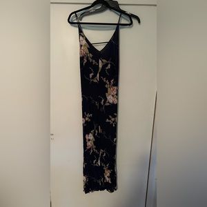 Long floral print dress